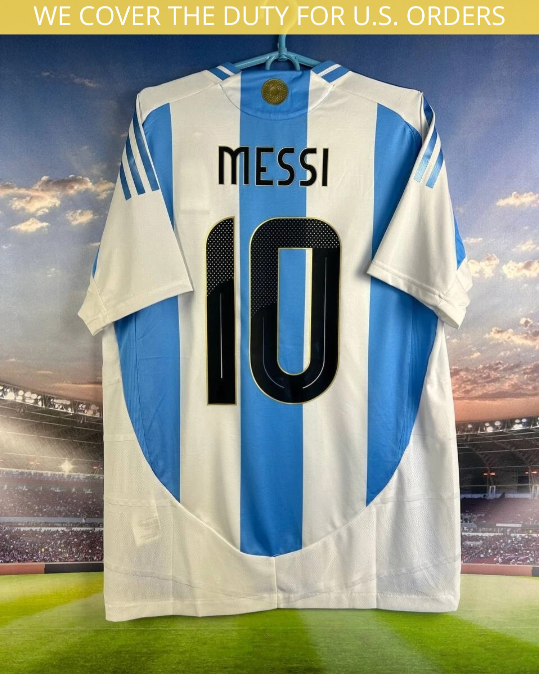 Messi Argentina Jersey Authentic Football Soccer Shirt 2024 Adidas Men Size M
