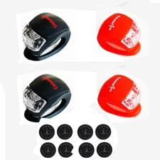 Bicycle Light Front and Rear Back Bike Tail Lights Silicone LED Bike Light Set -