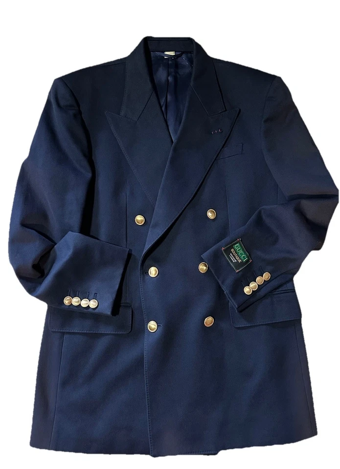 Gucci Men Double Breasted Jacket Blazer Caspian/Blue 40 US/50 Eu New $4100 - Image 4 of 4