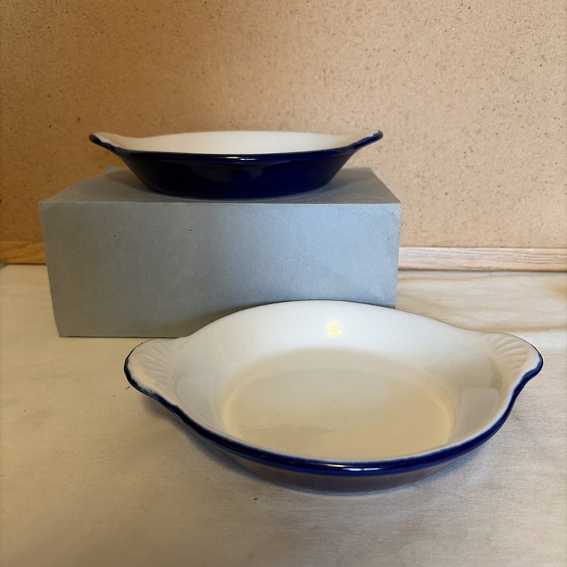 2 Chefsware Coors Cobalt Blue Round Dishes Restaurant Ware Stoneware 71H