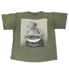 Vintage Kermit The Frog T Shirt Size XL Green 90s Calvin Klein Parody Graphic