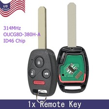 For 2003 2004 2005 2006 2007 Honda Accord Key Fob Remote Control Oucg8d-380h-a For 2003 2004 2005 2006 2007 Honda Accord Key Fob Remote Control Oucg8d-380h-a