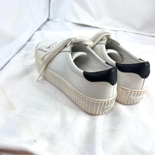 M. GEMI The Palestra Due Women’s White Sneaker Size 37.5/ 7.5 Made in Italy - Afbeelding 5 van 8