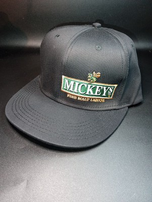 New Mickeys Fine Malt Liquor Hat Black CPI Promo One Size Stretchy Advertising 
