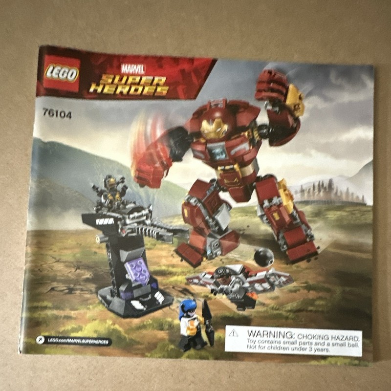 LEGO Marvel Super Heroes Hulkbuster Smash-Up 76104 Illustrated Manual Booklet