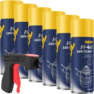 6x450ml M40 ROSTLÖSER MULTIFUNKTIONSÖL KRIECHÖL ROSTENTFERNER + PISTOLENGRIFF