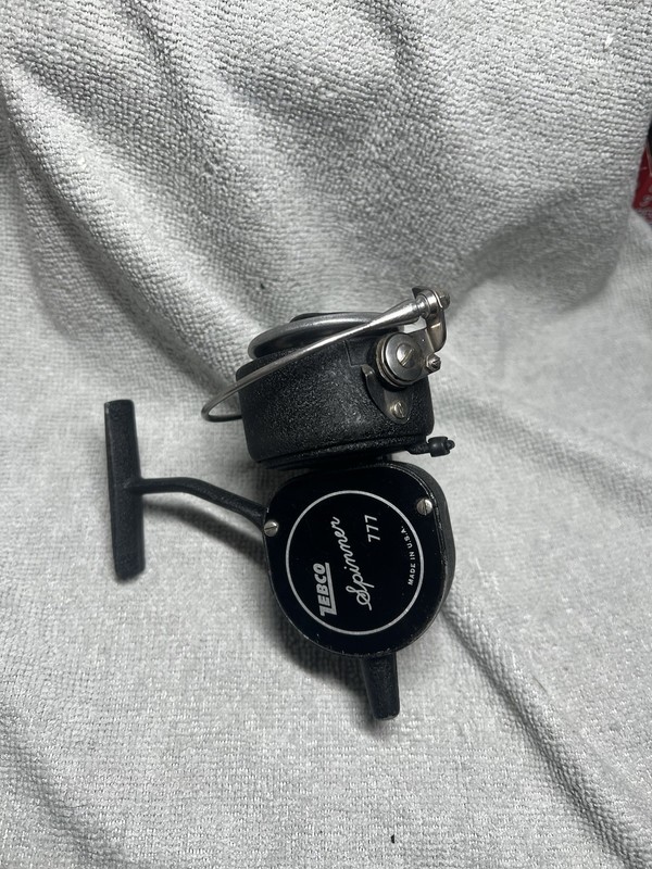 Vintage Zebco Spinner 777 Spinning Reel Black USA Classic Fishing WORKING Reel