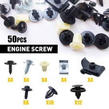 50pcs Plastic Screw Rivet Fastener Clips For Toyota Fender Bumper Splash Shield
