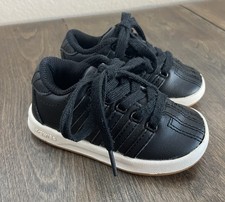 Toddlers K Swiss Black Sneakers Shoe Lace Up Tie Infant Size 5 Shoes