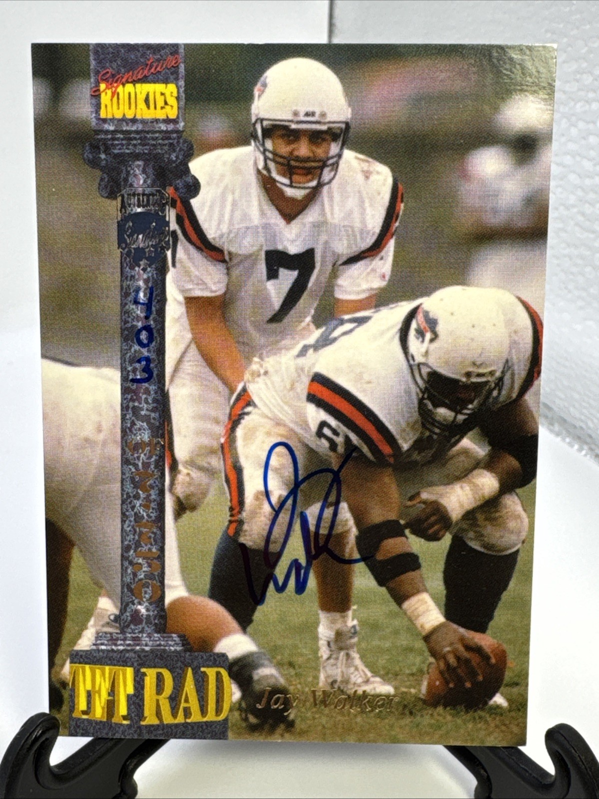 1994 SIGNATURE ROOKIES FOOTBALL TETRAD AUTO JAY WALKER #I HOWARD