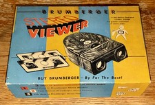 Vintage 1950  s BRUMBERGER Stereo Viewer 3D Slide UNTESTED No Slides in Orig. Box