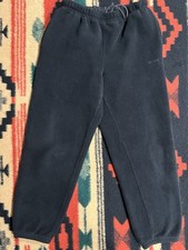 VINTAGE Eddie Bauer Pants Mens S Black Sweat Fleece Ebtek Hike USA Made 90s