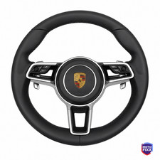 Leather Steering Wheel 3 Button For Porsche 911 997 991 718 Cayman Boxster Macan