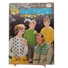 Style Right Sweaters For The Family Coats  Clark Book No. 139 Featuring Red Hea