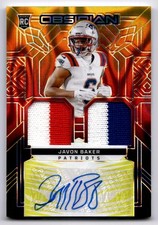 2024 Obsidian Javon Baker Rookie Materials Ink Molten FOTL /28 Patriots