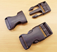 QTY2 1" INCH STRAP BUCKLE MALE FEMALE PLASTIC QUICK SIDE RELEASE NYLON WEBBING
