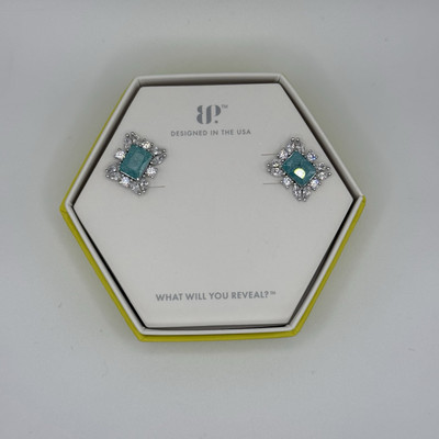 Bomb Party Stud Earrings - Serenity Calling RBP8523 - LC Blue Topaz Ice Crystal
