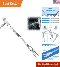 30" Halligan Tool, Breaching Tools for Emergencies, 45 Gauge Steel Forged Hallig
