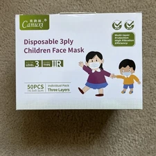 Disposable 3ply Children’s Face Mask Pack Of 50 Individually Wrapped