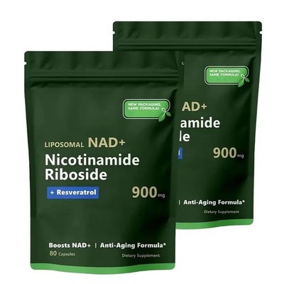 2-Pack NAD+ Supplement Nicotinamide + Resveratrol | Energy, Focus, Healthy Aging