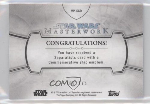 2018 Star Wars Masterwork Commemorative Ship Emblem Count Dooku Solar Sailer s3g - Picture 2 of 3
