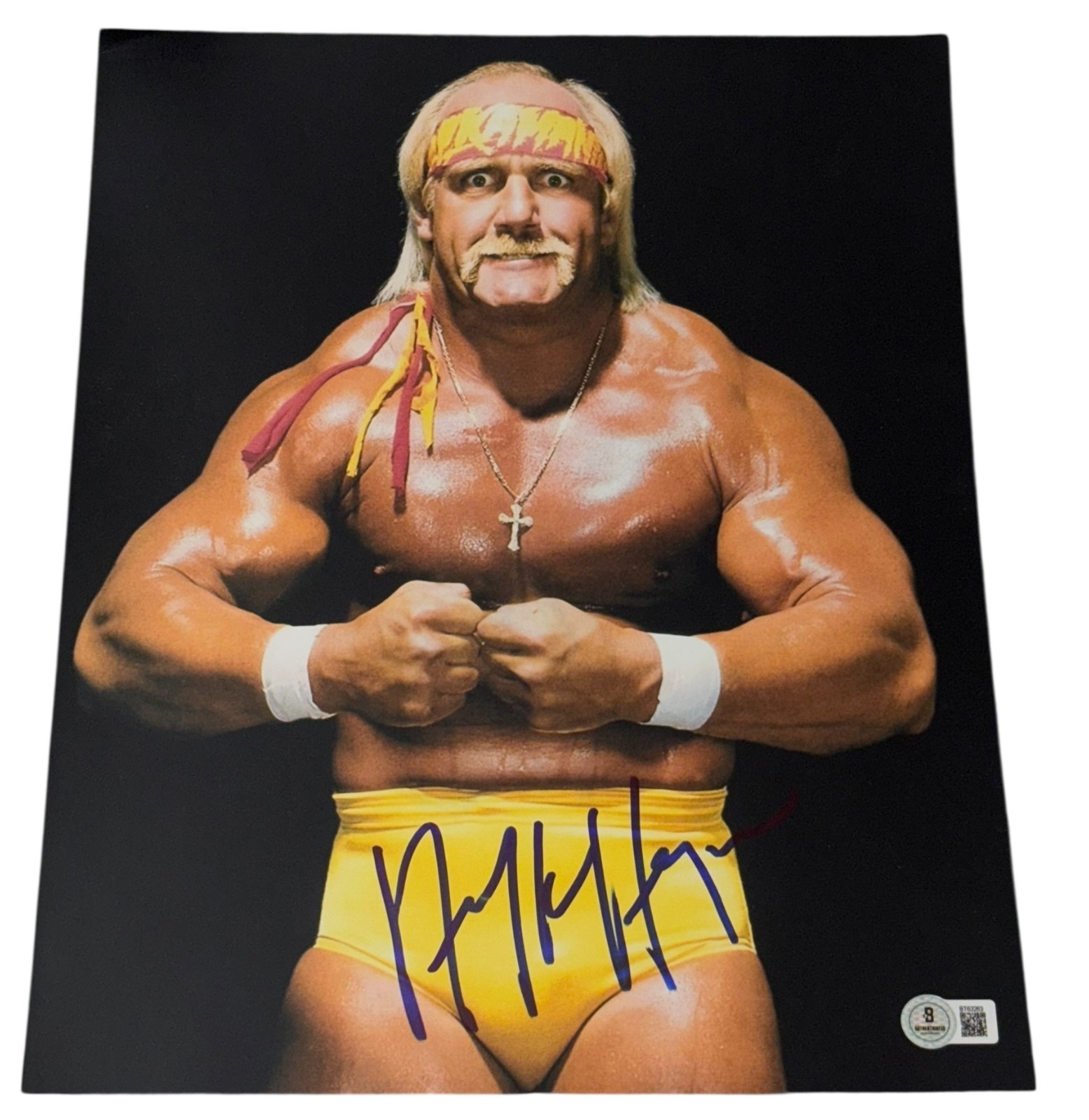 Hulk Hogan Autographed Signed 11x14 Photo Authentic WrestleMania Hulkster Beckett 