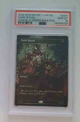 PSA 10 GEM MINT Dark Ritual FOIL Secret Lair Spider-Man Magic the