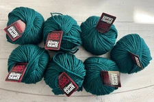 Vtg NOS Anny Blatt Lot of 7 Skeins 100% Wool Yarn 68 yd ea FOREST GREEN France