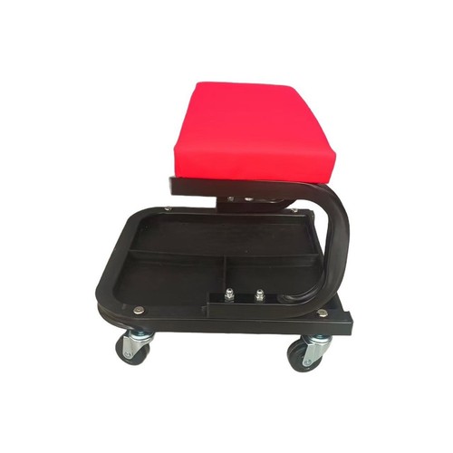 Trolley Sedile Meccanico Imbottito Auto Garage Sgabello da Lavoro Ruote Girevoli - Foto 2 di 9