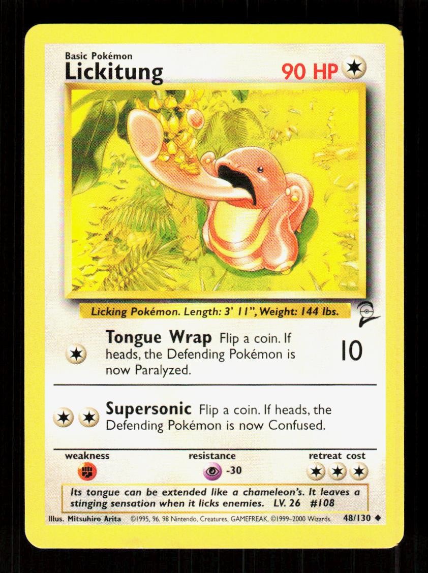 Lickitung 48/130 Uncommon Base Set 2 Pokemon LP