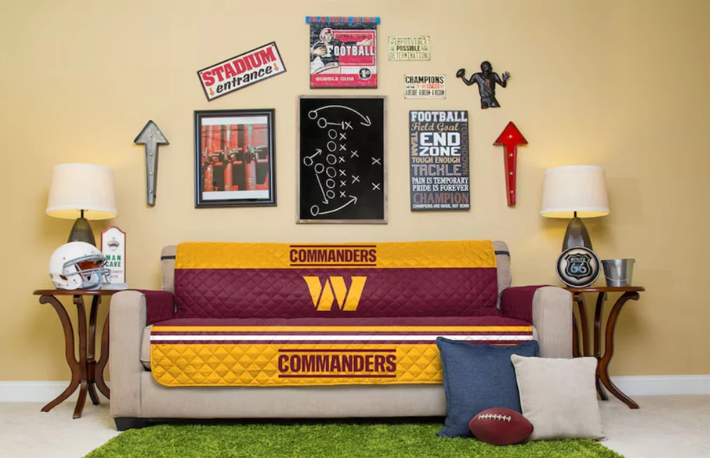 PGS NFL Washington Commanders Sofa Reversible Furniture Protector 75x110