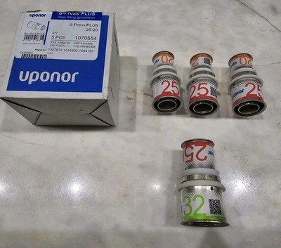 3x Uponor Reduzierung 25x20 + 1x 25-32 S-Press PLUS Trinkwasser Heizung 1070554