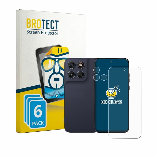 6X Motorola Moto G87 (Display+Kamera) Displayschutzfolie Transparent-image