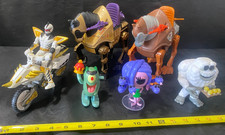 vintage He-Man MOTU Night Stalker Strider Horse w/ power rangers motorcycle +