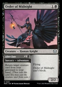 Order of Midnight // Alter Fate #261 (Uncommon) March of the Machine Commander MTG
