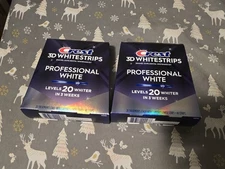 (2) Crest 3D White Level 20 Professional Teeth Whitening Strips (Exp 06/27) NEW!
