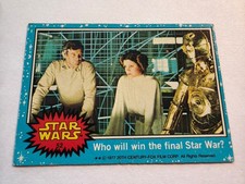 1977 Topps Star Wars #52 Who Will Win the Final Star War? Blue Border Raw VG