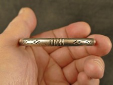 NAVAJO INGOT SILVER GUARD BRACELET 14.1 GMS 1930'S  TUCSON ESTATE