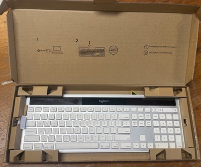 Logitech K750 Wireless Solar Keyboard for Mac Silver Open Box FREE SHIPPING