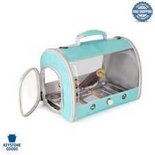 Lightweight Bird Travel Carrier with View Windows Perch