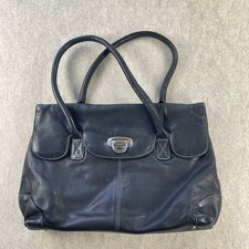 Borsa a tracolla CLARKS nera vera pelle doppio manico zip fibbia argento