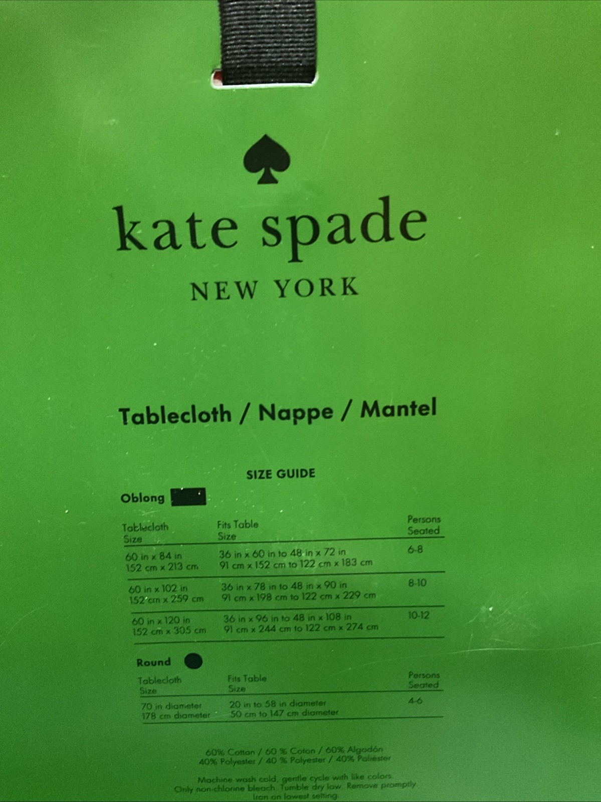 Kate Spade Bows Tablecloth - Valentines Christmas  Red on White - 60 x 84" - NWT thumbnail 3