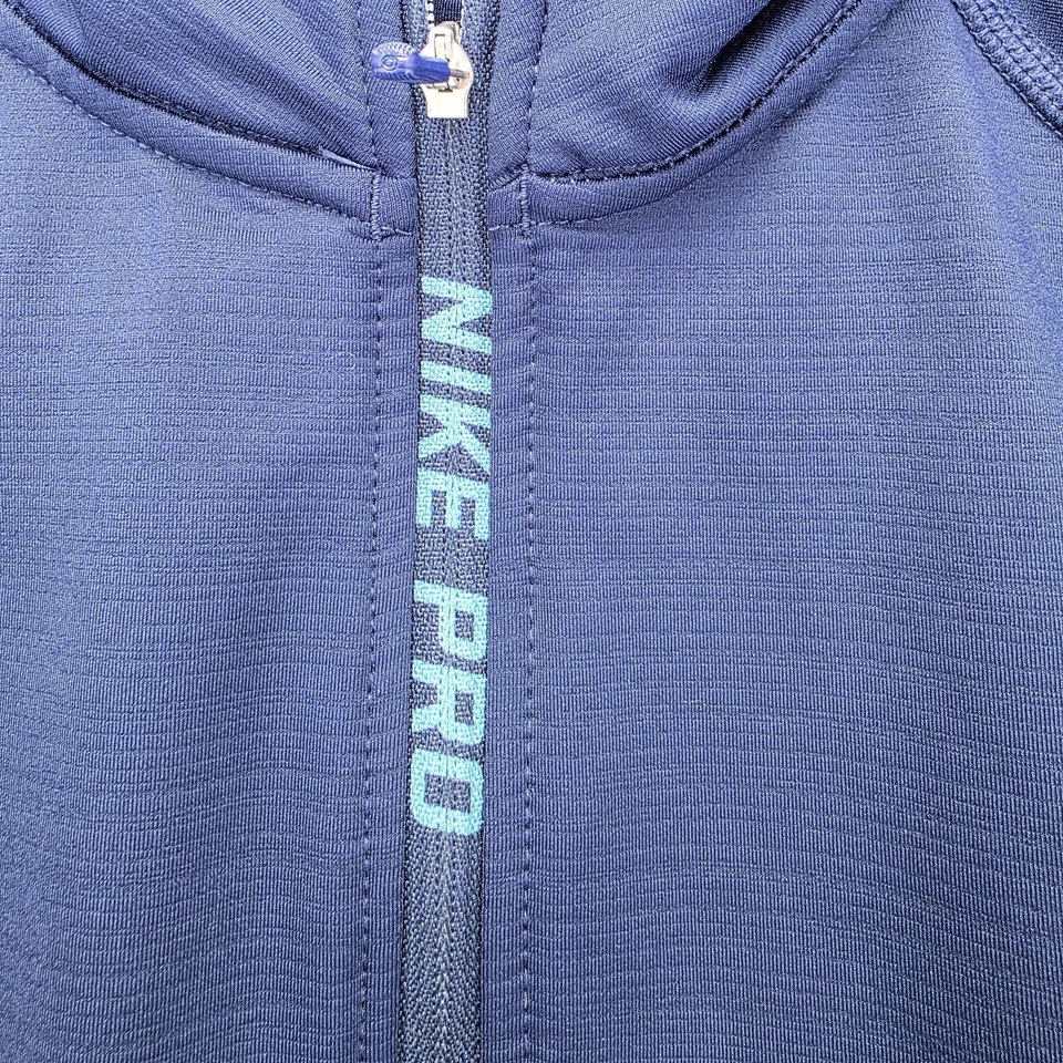 Nike Pro Hyperwarm 1/4 Zip Shirt Womens Large Long Sleeve Stretch Athletic Top - Image 3 of 4