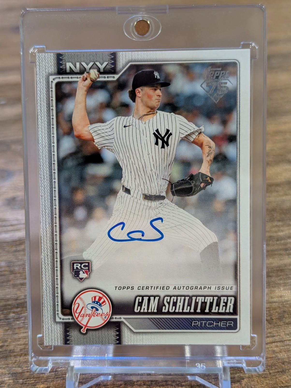 2026 Topps Series 1 Cam Schlittler Autograph #111 RC On Card Real One Auto