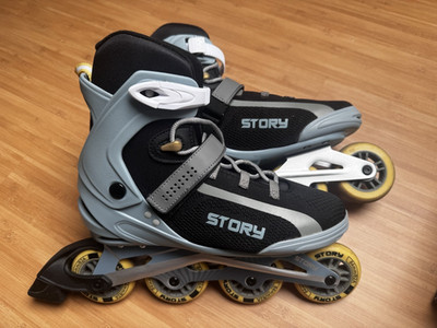 STORY Inline Skates Union   Größe 44   Schwarz/Blau   kaum benutzt