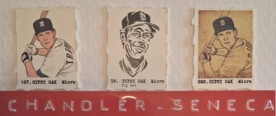 (3) ALAN TRAMMELL Tigers Rare Gypsy Oak Micro Gumball Machine Baseball Cards