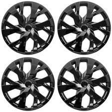 4 Black 15 Hub Caps Wheel Rim Covers Snap On 4 Bolt Hubs For 2006-2020 Toyota Y