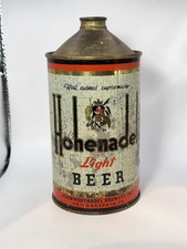 HOHENADEL QUART CONE TOP BEER CAN 1940S IRTP PHILADELPHIA