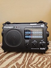 H Kaito Voyager KA500 Black Solar Crank NOAA Weather Alert AM FM SW Radio