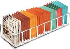 Tea Bag Organizer, Acrylic Tea Bag Holder, Clear Small Tea Packet Storage Box